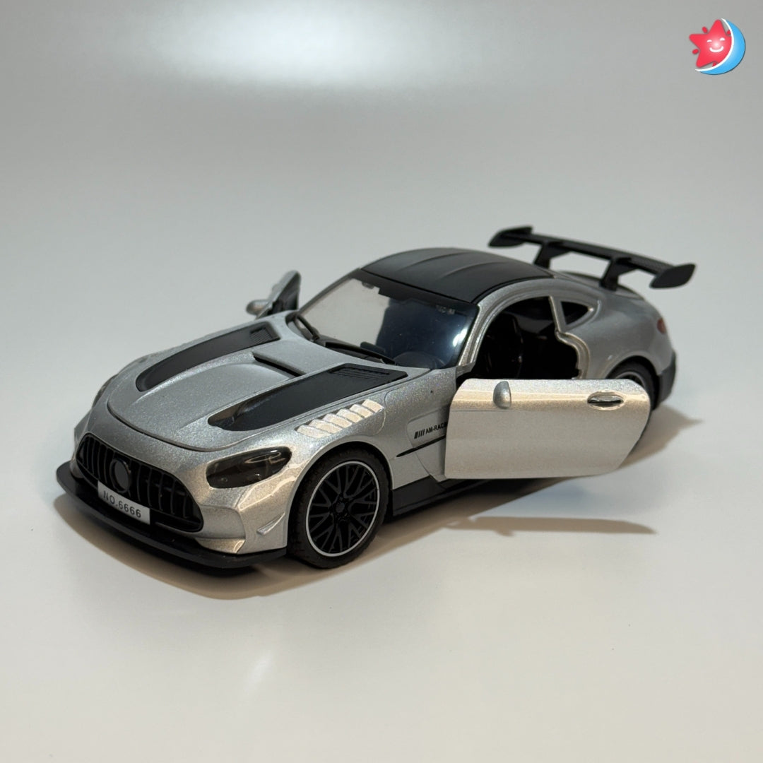 Benz AMG Model car with open door on a white background on Tingle Tots