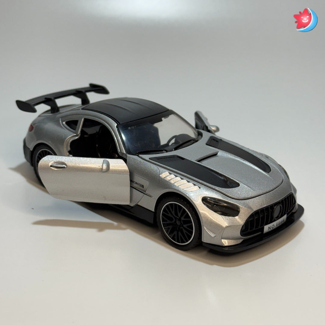 Benz AMG Model car with open door on a white background on Tingle Tots