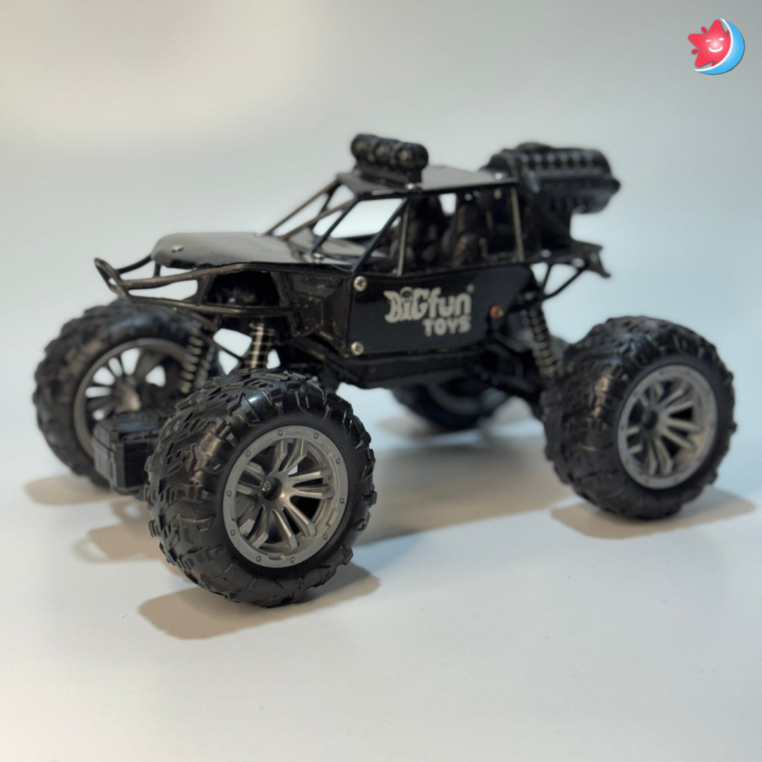 Remote control monster truck rock crawler with big wheels Black