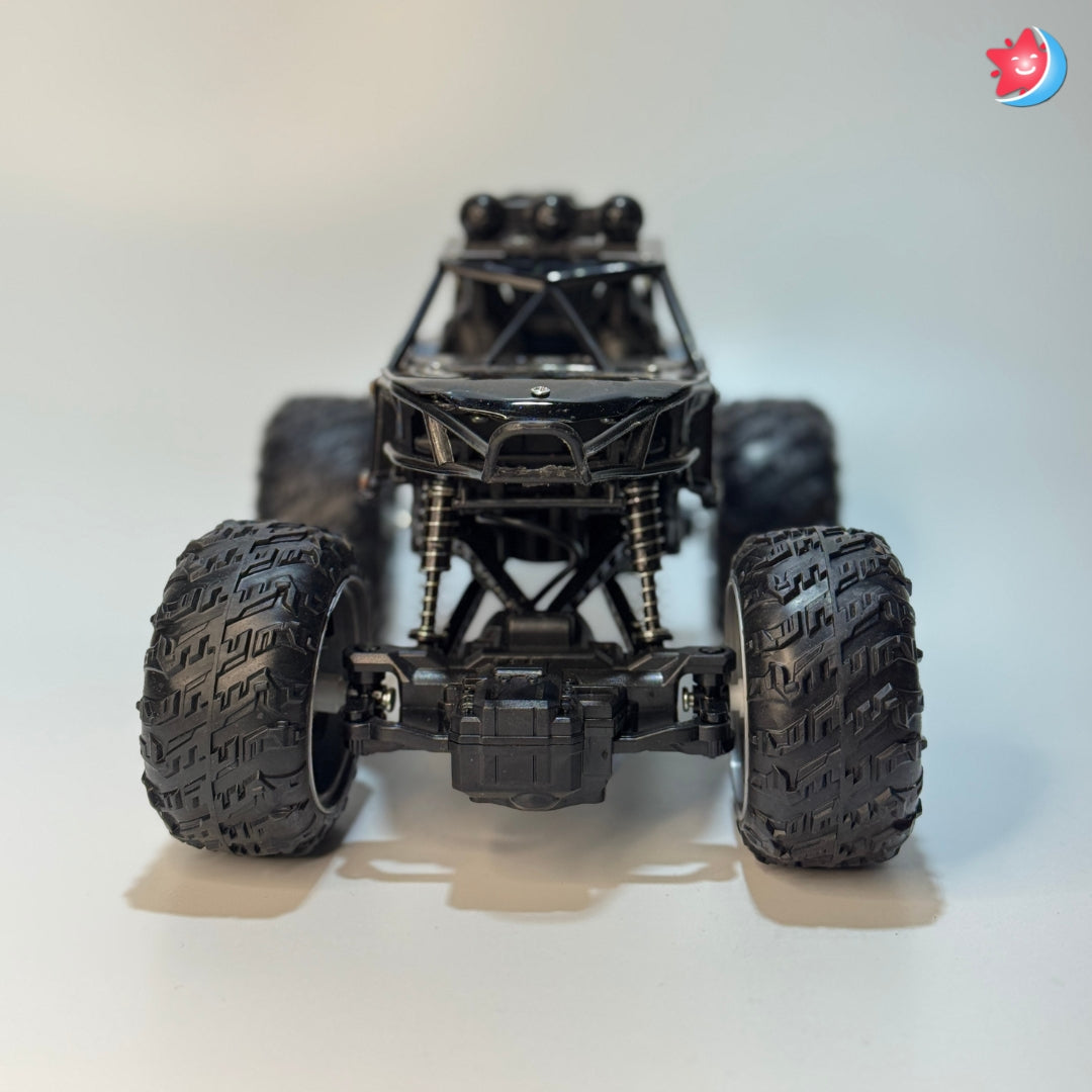 Remote control monster truck rock crawler with big wheels Black 