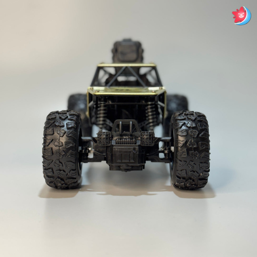 Remote control monster truck rock crawler with big wheels Olive Green