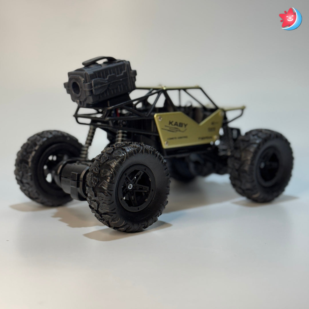 Remote control monster truck rock crawler with big wheels Olive Green