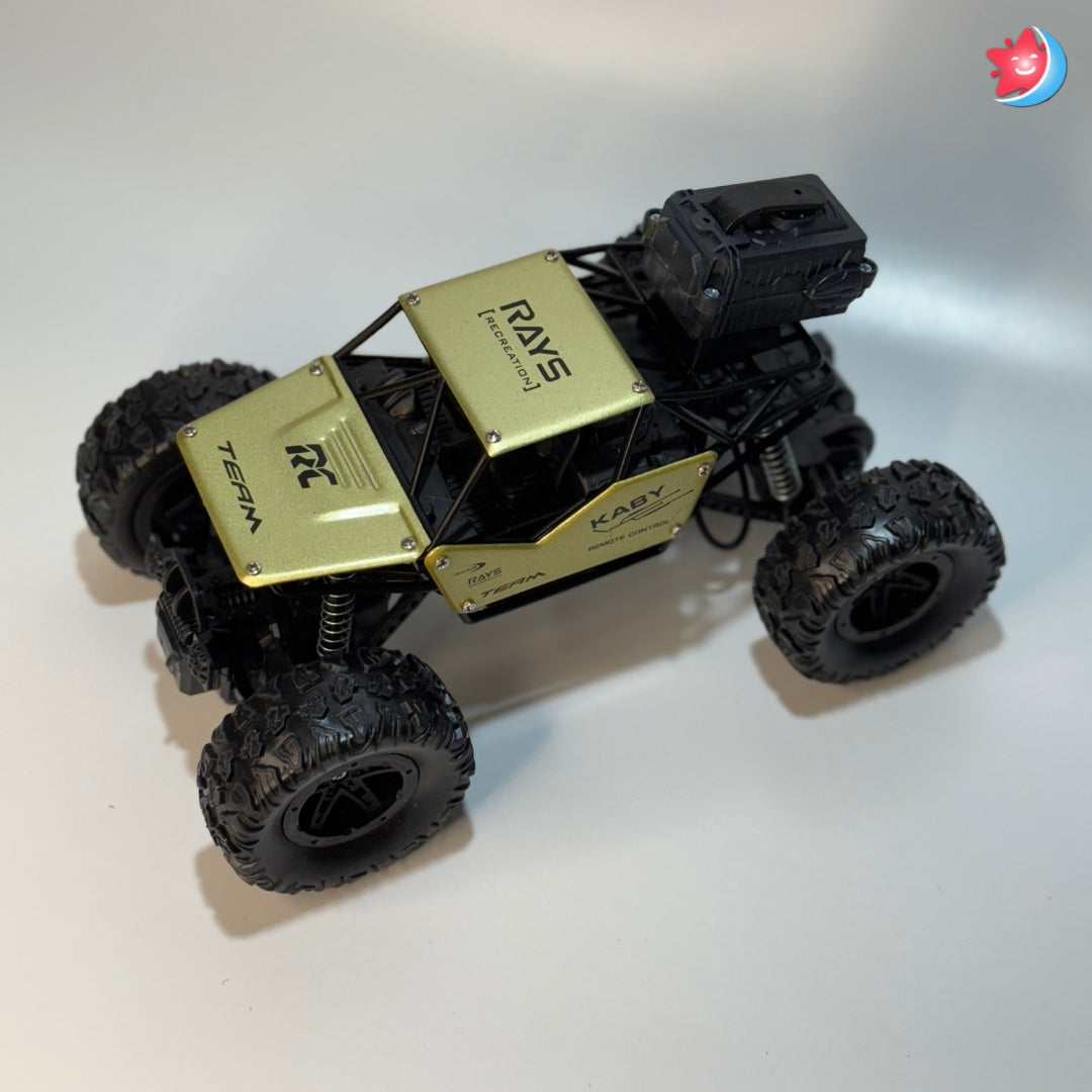 Remote control monster truck rock crawler with big wheels Olive Green