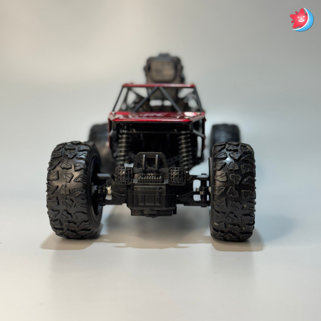 Remote control monster truck rock crawler with big wheels Red
