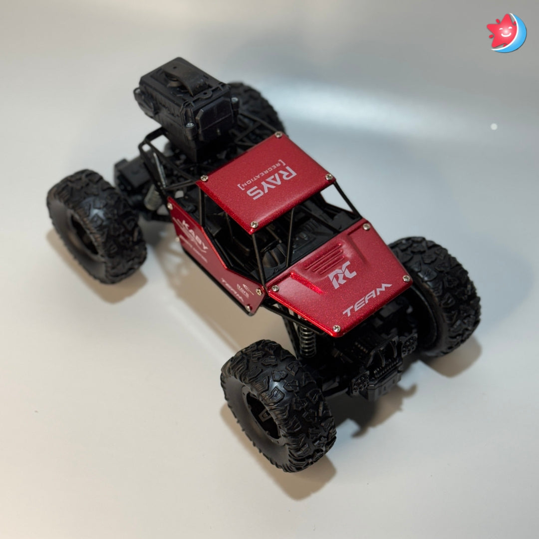 Monster truck rock crawler toy by Tingle Tots - Red