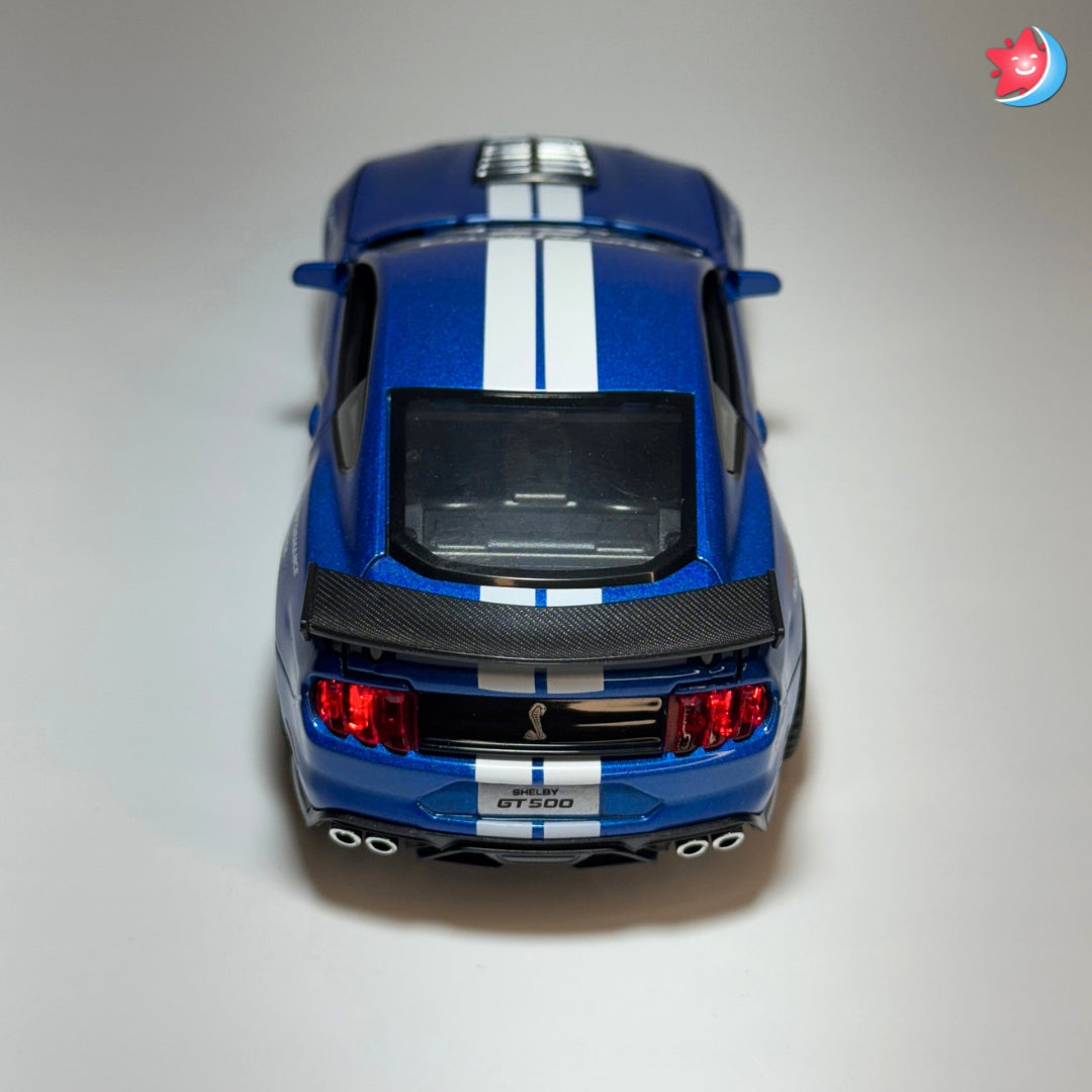 Ford Mustang Shelby GT500 1:32 scale diecast model car with openable doors, pull back action, light and music