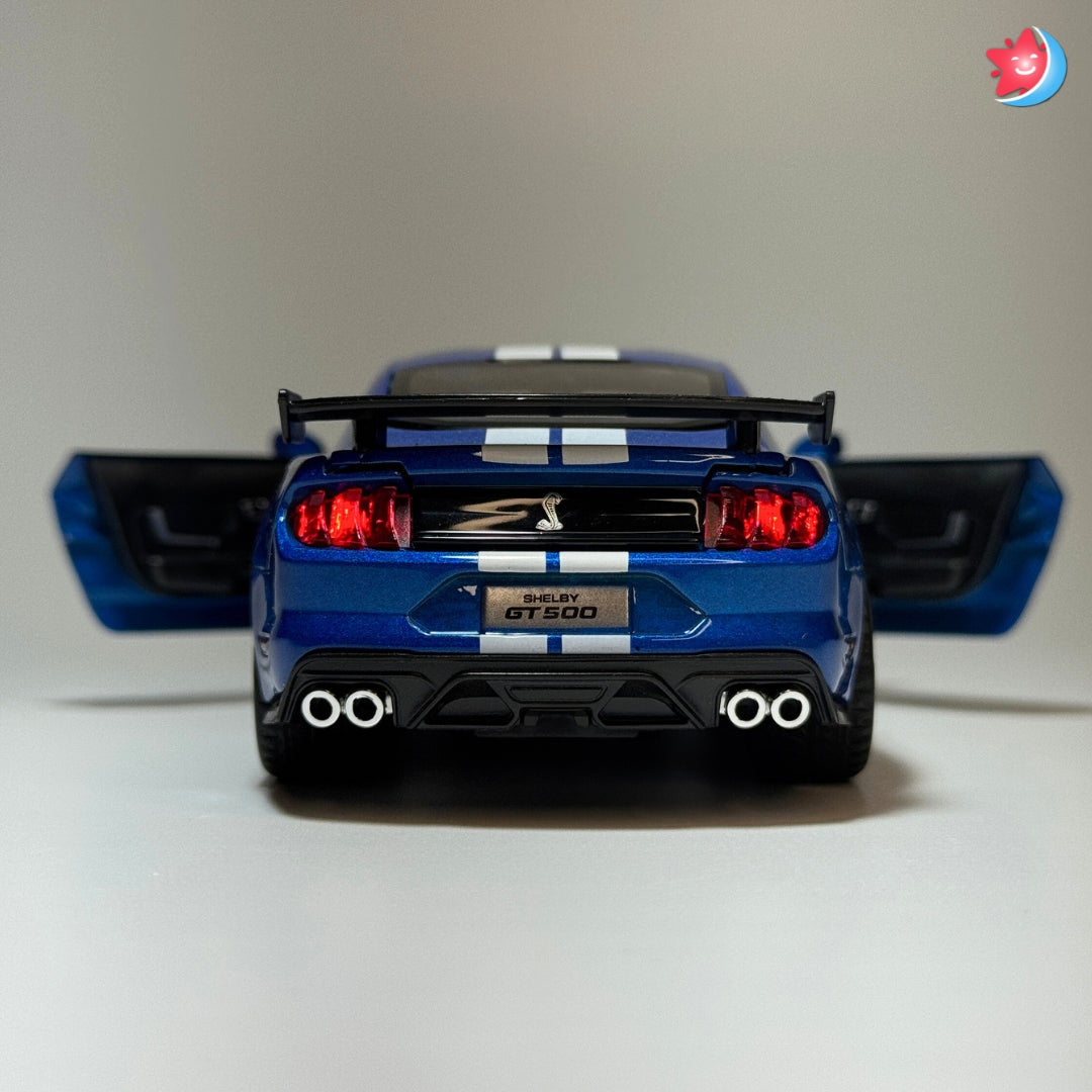 Ford Mustang Shelby GT500 1:32 scale diecast model car with openable doors, pull back action, light and music