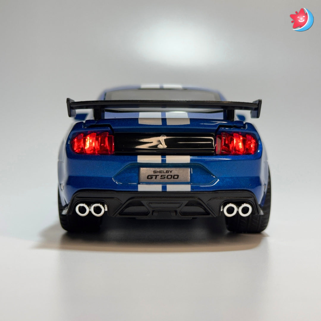 Ford Mustang Shelby GT500 1:32 scale diecast model car with openable doors, pull back action, light and music