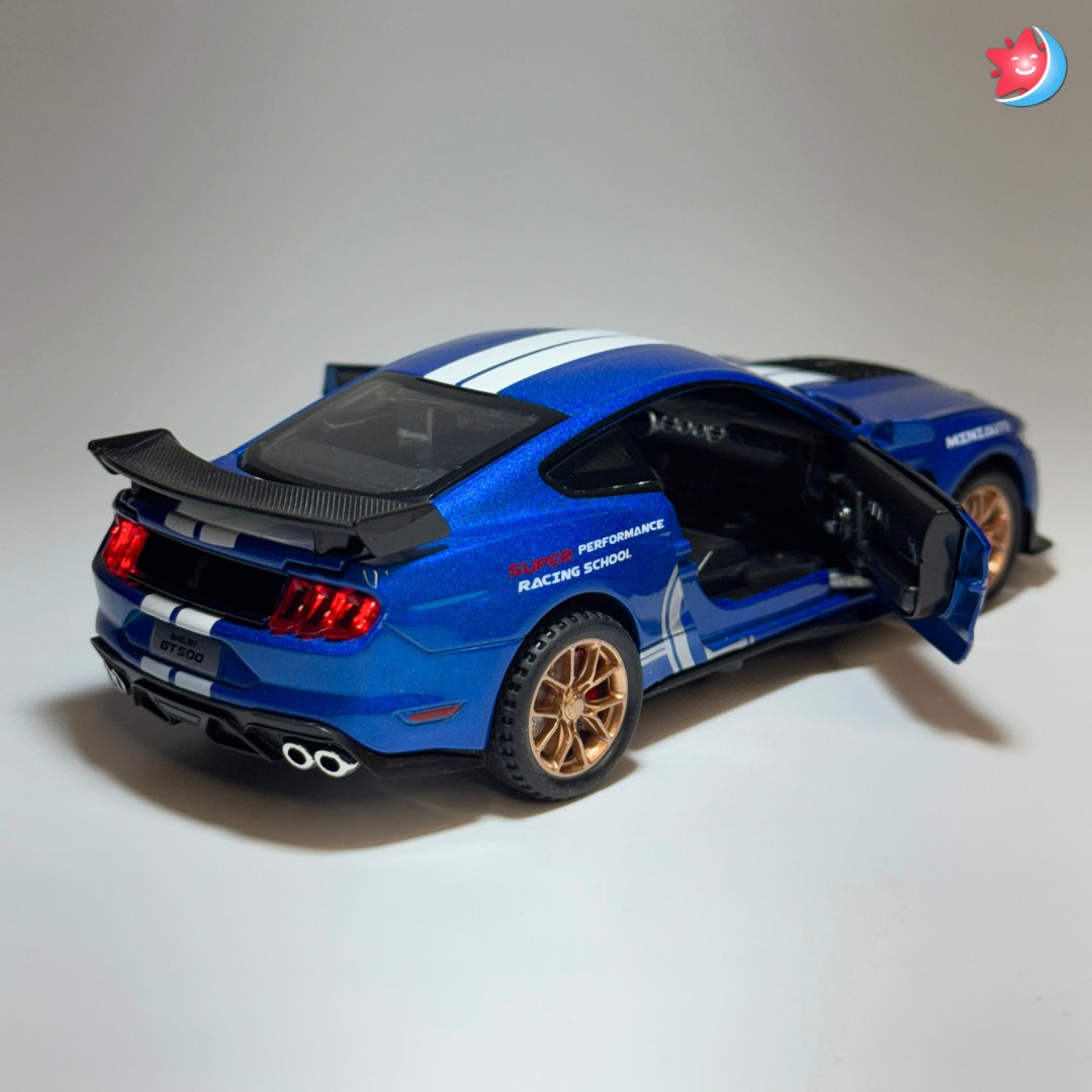 Ford Mustang Shelby GT500 1:32 scale diecast model car with openable doors, pull back action, light and music