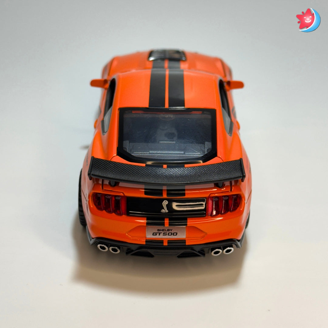 Ford Mustang Shelby GT500 1:32 scale diecast model car with openable doors, pull back action, light and music