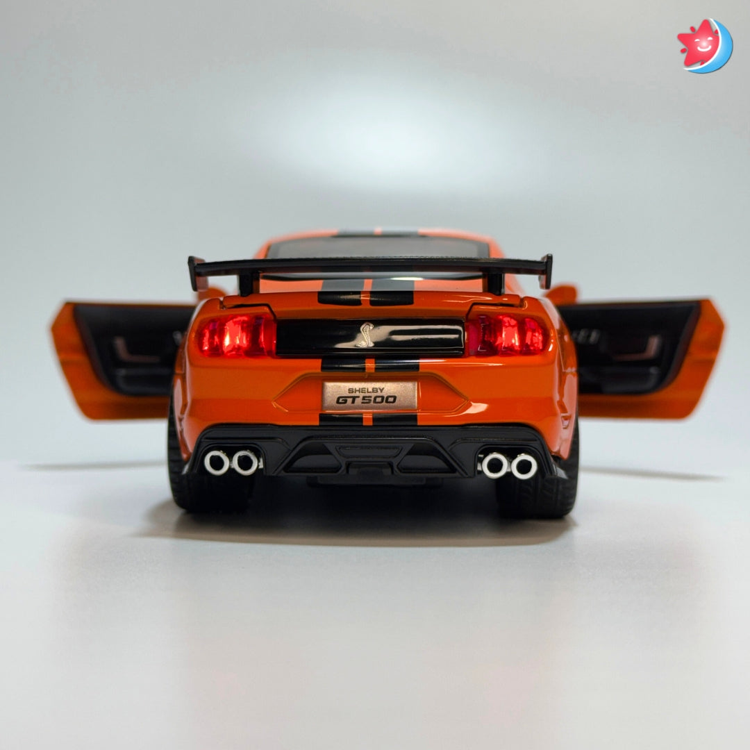 Ford Mustang Shelby GT500 1:32 scale diecast model car with openable doors, pull back action, light and music