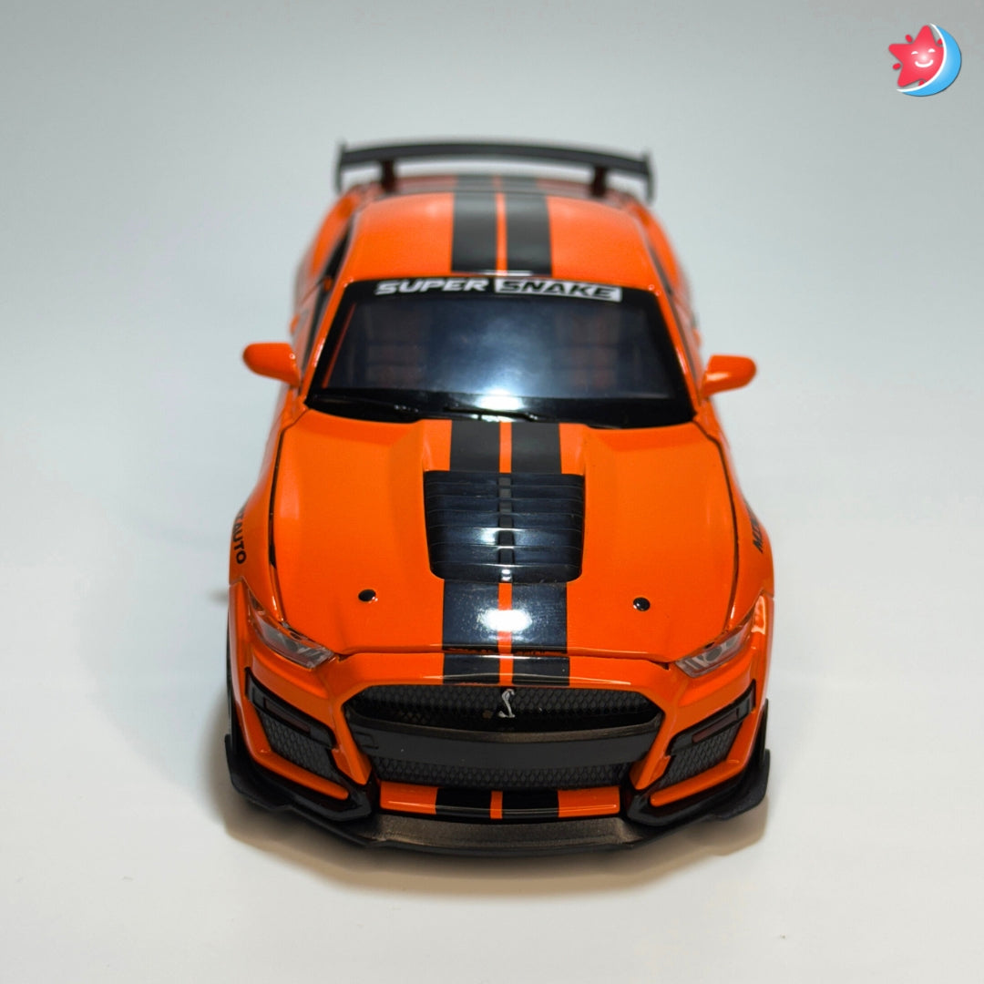 Ford Mustang Shelby GT500 1:32 scale diecast model car with openable doors, pull back action, light and music