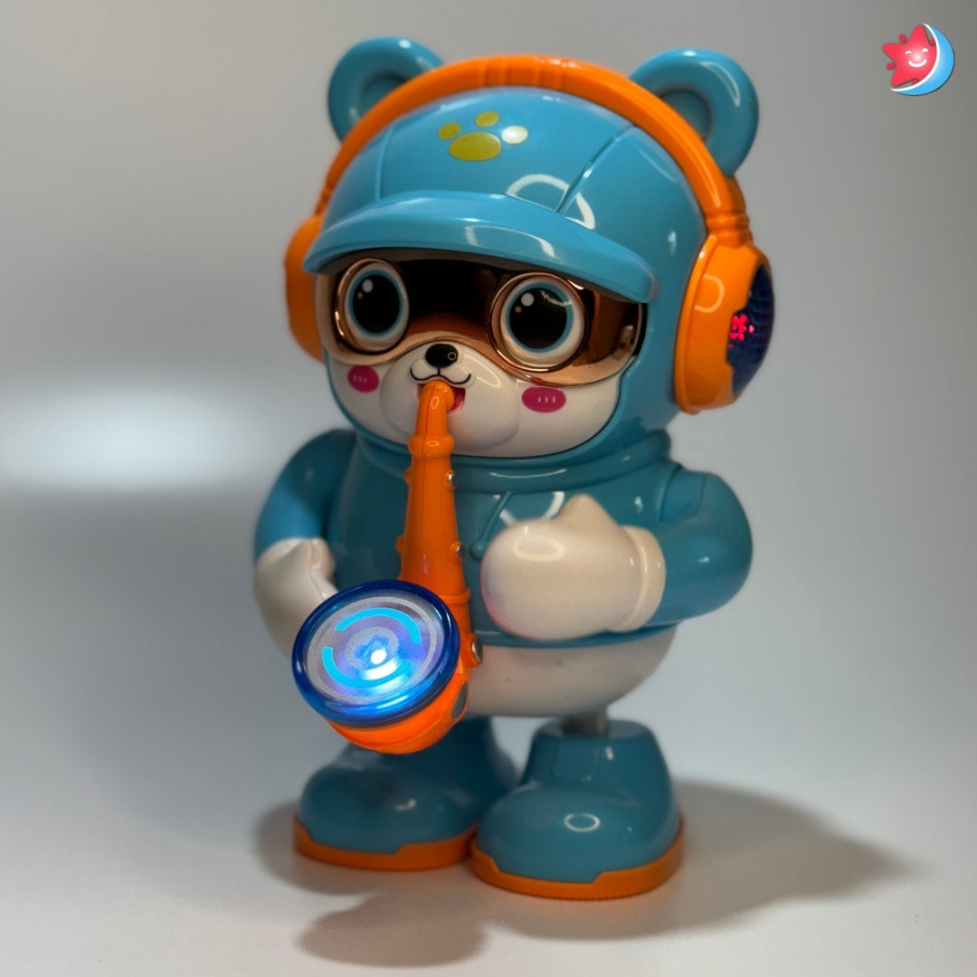 Dancing saxophone bear musical toy for kids