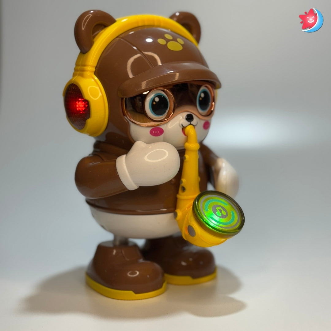 Dancing saxophone bear musical toy for kids