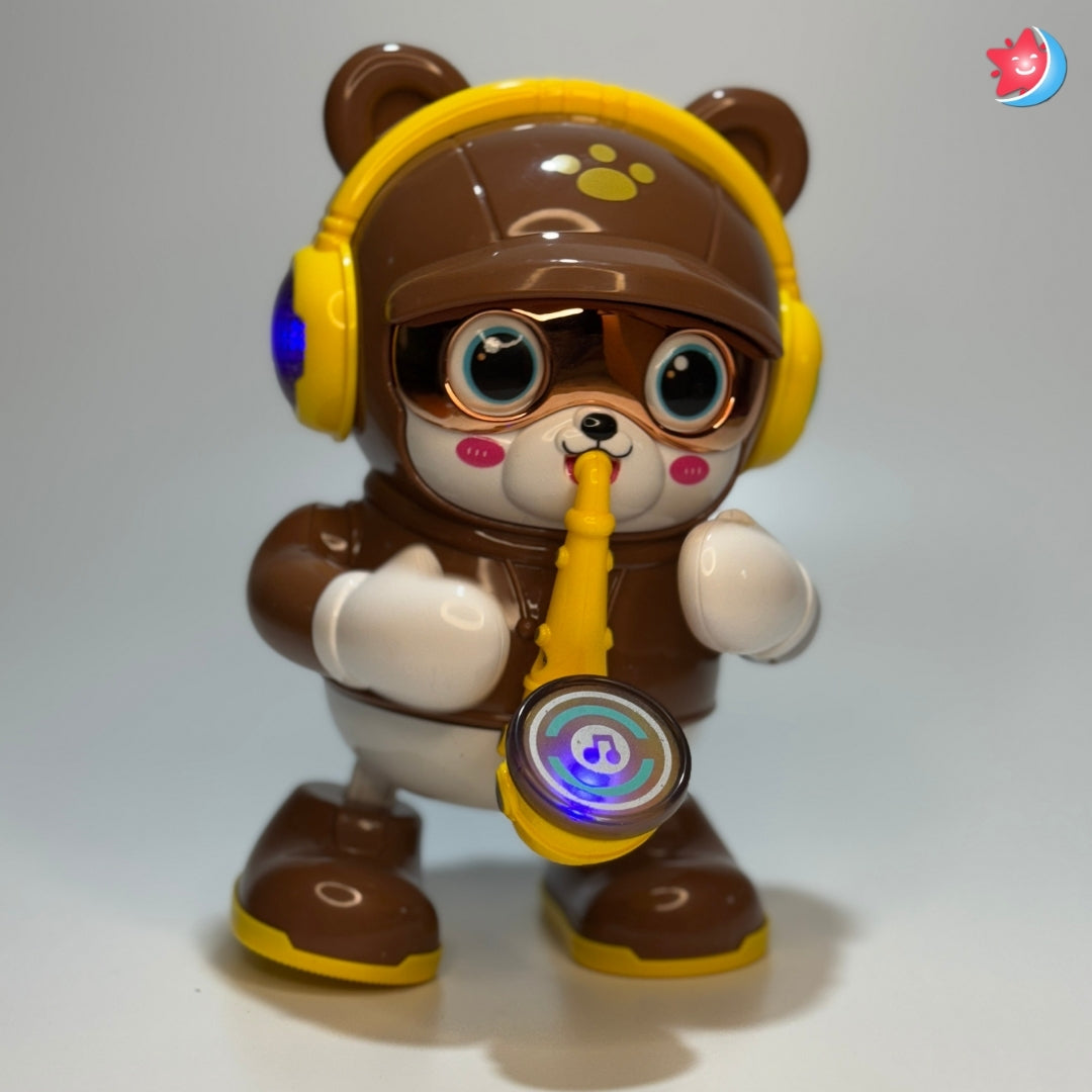 Dancing saxophone bear musical toy for kids